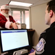 Santa Claus gets his biometric scan for entry into the United States (US Customs and Border Protection screenshot via YouTube)